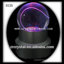 K9 Laser Etched Crystal Ball with LED Base Colorful
